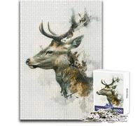 Jigsaw Puzzles for Adults 1000 Piece Deer Elegance Unique Challenge Game Home Art Decor Gift For Birthdays Size 50x75cm