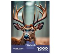 Jigsaw Puzzles for Adults 1000 Piece Deer Face Jigsaw for Adults Fun Games Wall Art Unique Birthday And Xmas Gifts 38x26cm/1000pcs