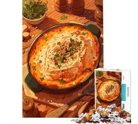 Jigsaw Puzzles for Adults 1000 Piece Delicious Shepherd's Pie Illustration Addictive Toys to Cultivate Patience Fun Games Learning Educational Gifts Birthday (size 38x52cm)