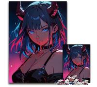 Jigsaw Puzzles for Adults 1000 Piece Demonic Anime Girl Wooden Jigsaw Puzzles for Adults for Family Interactive Game 1000 PCS(75x50cm)
