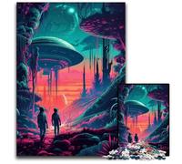 Jigsaw Puzzles for Adults 1000 Piece Discover UFOs Jigsaw Puzzles Colorful Home Decor & Interactive Family Game, 50x75CM/19.68x29.52inch
