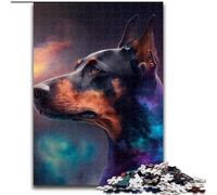 Jigsaw Puzzles for Adults 1000 Piece Doberman Nebula Wooden Jigsaw Puzzles for Adults size 50x75cm Perfect for Teenagers & Collectors, Ideal Home Decor & Travel Gift