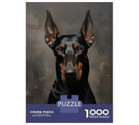 Jigsaw Puzzles for Adults 1000 Piece Doberman Portrait Teenager Puzzles Hands-on Game Home Decoration Christmas Birthday Gifts 70x50cm/1000pcs