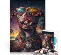 Jigsaw Puzzles for Adults 1000 Piece Dog Boss Made of cardboard for and 14 years and over Family Fun It is ideal as a gift for the whole family。size：26x38cm/10.24x14.96inch