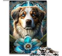 Jigsaw Puzzles for Adults 1000 Piece Dog in Mandala Jungle Made of Wood, Perfect DIY Art Decor Or Birthday Gift 50x75cm Family Fun Craft, Perfect for Birthdays, Holidays