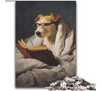 Jigsaw Puzzles for Adults 1000 Piece Dog Reading,Learning Educational Toys Family Games Suitable for Desktop Decoration 38x52cm