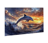 Jigsaw Puzzles for Adults 1000 Piece Dolphin Jigsaw Puzzle - Colourful, Challenging Game & Brainteasing Adult Jigsaws, The Whole 3D Jigsaw Gifts for Women, Men Beautiful Decoration Animal K0F-424