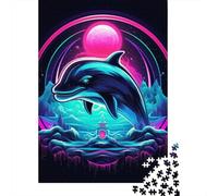 Jigsaw Puzzles for Adults 1000 Piece Dolphin Puzzles for Adults Paper Board Puzzles Funny 1000pcs (38x26cm)