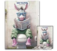 Jigsaw Puzzles for Adults 1000 Piece Donkey Go Toilet Challenging Puzzles for Home Decor & Holiday Fun 26X38CM/10.23x14.96inch