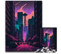 Jigsaw Puzzles for Adults 1000 Piece Downtown Seattle Challenging Puzzles for Home Decor & Holiday Fun 26X38CM/10.23x14.96inch