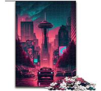 Jigsaw Puzzles for Adults 1000 Piece Downtown Seattle Jigsaw Puzzles for Adults size 50x75cm for Mother'S Day, Birthdays, Christmas
