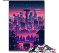 Jigsaw Puzzles for Adults 1000 Piece Downtown Seattle Jigsaw Puzzles size 26x38cm Brain Teaser, Adult Game, Family Interactive Activity