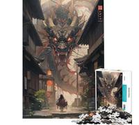 Jigsaw Puzzles for Adults 1000 Piece Dragon in A Edo Village for Educational Game Challenge Toy Relaxing Games Improve Memory Gifts Birthday (Size 38x52cm)