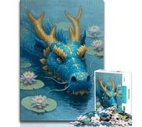 Jigsaw Puzzles for Adults 1000 Piece Dragon in The River Puzzles for Adults,Challenging Game for Is Ideal As A Gift for The Whole Family (size 75x50cm)