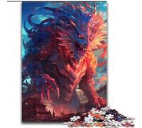 Jigsaw Puzzles for Adults 1000 Piece Dragon Monster Fury Jigsaw Made of Wood, for Birthdays, Christmas, Halloween, Thanksgiving, Easter 1000pcs(50x75cm)
