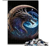 Jigsaw Puzzles for Adults 1000 Piece Dragon on The Moon Jigsaw Gift DIY Fun Suitable for Home Living Room Office Decoration (size : 26x38cm)
