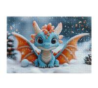 Jigsaw Puzzles for Adults 1000 piece, Dragon Puzzles for Adults, Impossible Puzzle 1000 piece, Family Educational Wooden Puzzle, Challenging Jigsaws, Gift Box Packaging, Gifts for Women (Cute) G-19