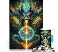 Jigsaw Puzzles for Adults 1000 Piece Dragon Sacred Geometry pädagogische Herausforderung Heimdekoration75x50cm