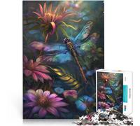Jigsaw Puzzles for Adults 1000 Piece Dragonflys Magic Made of cardboard for age 14 years and over Home Decoration Gift of works of art。size:38x52cm/14.96x20.47inch