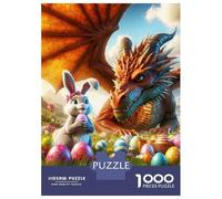 Jigsaw Puzzles for Adults 1000 Piece Dragons Easter Encounter Jigsaw for Adults Fun Games Wall Art Unique Birthday And Xmas Gifts 38x26cm/1000pcs