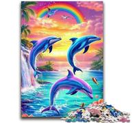 Jigsaw Puzzles for Adults 1000 Piece Dream Dolphin 1000 Pieces for Adults,Artistic Wall Decor & Birthday Gift Idea for Friends, Home Office (50x75cm)
