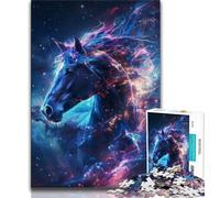 Jigsaw Puzzles for Adults 1000 Piece Dreamy Purple Horse Adult Jigsaw,Decompressing Intellectual Educational Toy Birthday Gift (size 75x50cm)