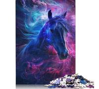 Jigsaw Puzzles for Adults 1000 Piece Dreamy Purple Horse Jigsaw Puzzles for Adults for Educational Games Home Decor 1000pcs (75x50cm)
