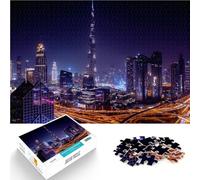 Jigsaw Puzzles for Adults 1000 Piece Dubai Travel Burj Khalifa Schwierig Schwer Einzigartige Wohndekoration und Geschenke38x26cm