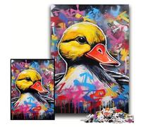 Jigsaw Puzzles for Adults 1000 Piece Duck Graffiti Jigsaw Puzzles for Adults 50x75 cm Brain Teaser & Home Decor, Perfect