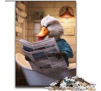 Jigsaw Puzzles for Adults 1000 Piece Duck Reading Newspaper cardboard Puzzles size 26x38cm Challenging Brain Teaser for Teenagers, Family Fun Interactive Game
