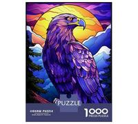 Jigsaw Puzzles for Adults 1000 Piece Eagle In The Wild Abstract Adult Jigsaw Relax Games Difficult Challenge Fun Activities at Home 52x38cm/1000pcs