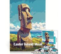 Jigsaw Puzzles for Adults 1000 Piece Easter Island Moai Statue, Educational Game, Hand Speed Race, Birthday Present, Gifts, 38x52cm