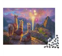 Jigsaw Puzzles for Adults 1000 Piece Easter Llamas Jigsaw Puzzle for Adults Machu Picchu Challenging And Brainteasing Educational Games Therapeutic Fun Home Decoration 1000pcs (75x50cm)