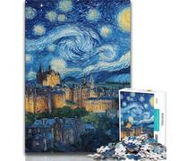 Jigsaw Puzzles for Adults 1000 Piece Edinburgh Castle Night Jigsaw,Challenging Game Gifts for Is Ideal As A Gift for The Whole Family 38x26cm