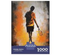 Jigsaw Puzzles for Adults 1000 Piece Elegant Badminton Player Puzzle for Adults Brain Teaser Game Enhance Memory Fun at Home Activities, 70x50cm/1000pcs