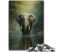 Jigsaw Puzzles for Adults 1000 Piece Elephants in The Forest 1000 Pieces for Teenagers,Challenging Game Toys Wall Decoration Unique Birthday And Xmas Gifts (50x75cm)