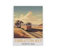 Jigsaw Puzzles for Adults 1000 Piece，Embleton Bay Travel Poster North Sea，Educational Games Brain Challenge Jigsaw Puzzles for Adult Kids（38x26cm）-GZ48