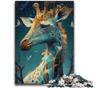Jigsaw Puzzles for Adults 1000 Piece Enchanted Kingdom Giraffe Help The Brain Exercise Addictive Toys to Cultivate Patience Artists Collection, Fine Art 26x38cm