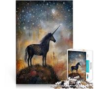 Jigsaw Puzzles for Adults 1000 Piece “Enchanted Unicorn” Made of wood，Suitable for people aged 14 and above Educational toy for learning gifts for friends and family。size：50x75cm/14.96x20.47inch