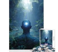 Jigsaw Puzzles for Adults 1000 Piece Enlightenment in The Jungle DIY Toys Great Gift for Games Relaxing Games Wishlist with Santa Claus Size 38x52cm