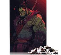 Jigsaw Puzzles for Adults 1000 Piece Epic Orc Warrior Puzzles for Adults Wooden Board Puzzles Funny 1000pcs (75x50cm)