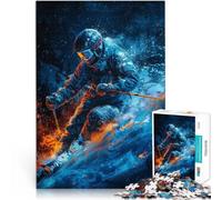 Jigsaw Puzzles for Adults 1000 Piece Epic Skiing Digital Art Hands-on-Spiel eignet sich ideal als Geschenk für die ganze Familie52x38cm