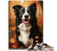 Jigsaw Puzzles for Adults 1000 Piece Fallen Border Collie Teenager Jigsaw,Family Game Stress Reliever Difficult Challenge Suitable for Couples (75x50cm)