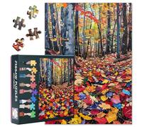 Jigsaw Puzzles for Adults 1000 Piece Fallen Leaves - Challenging Puzzle Forest Landscape Art, 27.5x19.7 Inch Family Educational Game & Unique Living Room Decor Gift (Trees Series)