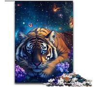 Jigsaw Puzzles for Adults 1000 Piece Fallen Tiger, Analysis And Logic with Fully Interlocking Randomly Shaped Pieces for And Age 14 Years Up 26x38cm