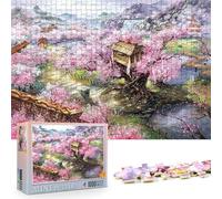 Jigsaw Puzzles for Adults 1000 Piece Family Puzzle Game 15 x 10 Inch Educational Game Challenge Home Photo Frame Wall Decoration Birthday Gifts - Sakura Lodge