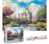 Jigsaw Puzzles for Adults 1000 Piece Family Puzzle Game 15 x 10 Inch Educational Game Challenge Home Photo Frame Wall Decoration Birthday Gifts - Fantasy Castle