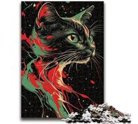 Jigsaw Puzzles for Adults 1000 Piece Fantasy Art Cat Jigsaw,Educational Games Wall Decoration Unique Birthday And Xmas Gifts (38x26cm)