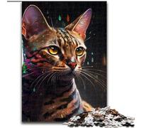 Jigsaw Puzzles for Adults, 1000 Piece Fantasy Bengal Cat Jigsaw Puzzles for Adults 1000 Piece for Teenagers Educational Games Gifts (Szie 50x75 cm)