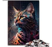 Jigsaw Puzzles for Adults 1000 Piece Fantasy Bengal Cat Puzzle 1000 Pieces Jigsaw for Teenagers Educational Games Gifts (Szie 50x75 cm)